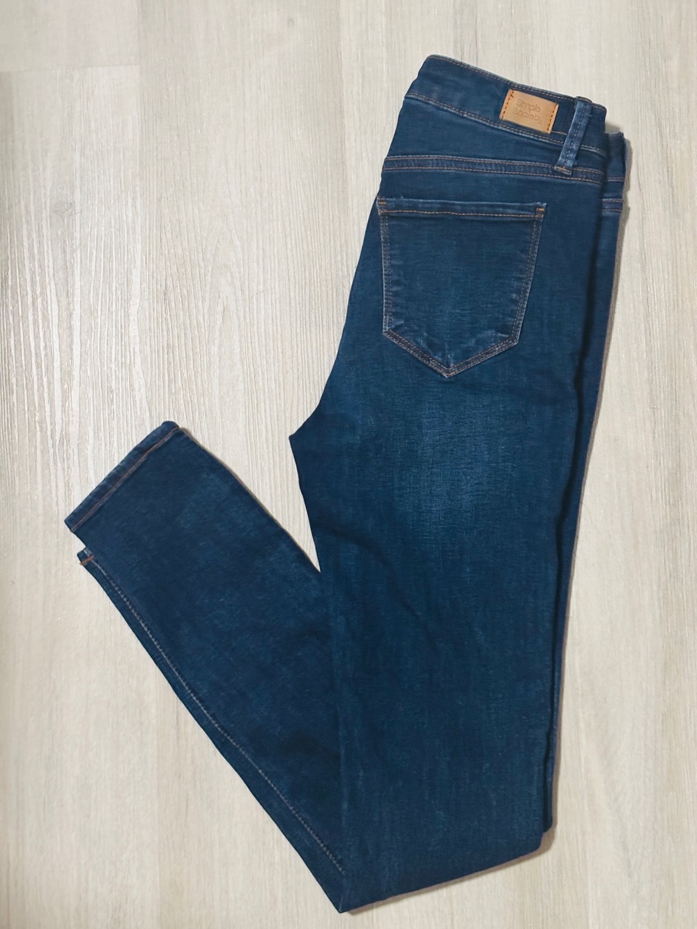Simple Society Dark Blue Wash Stretch Skinny Jeans Size 0/24
